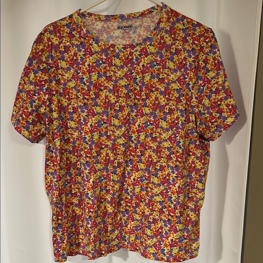 Old Navy Multicolor Floral Tee
